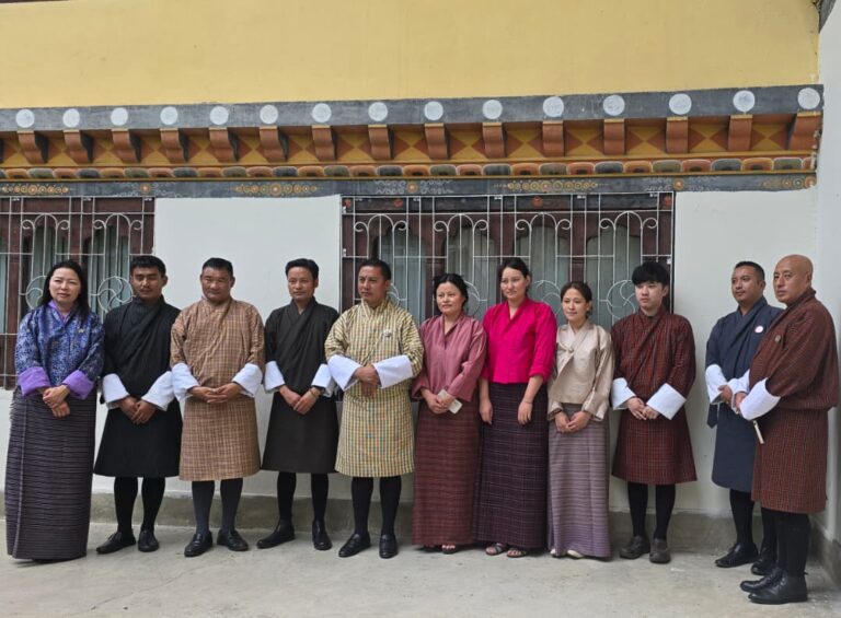 Home Minister visiting the Bhutan Ecological Society